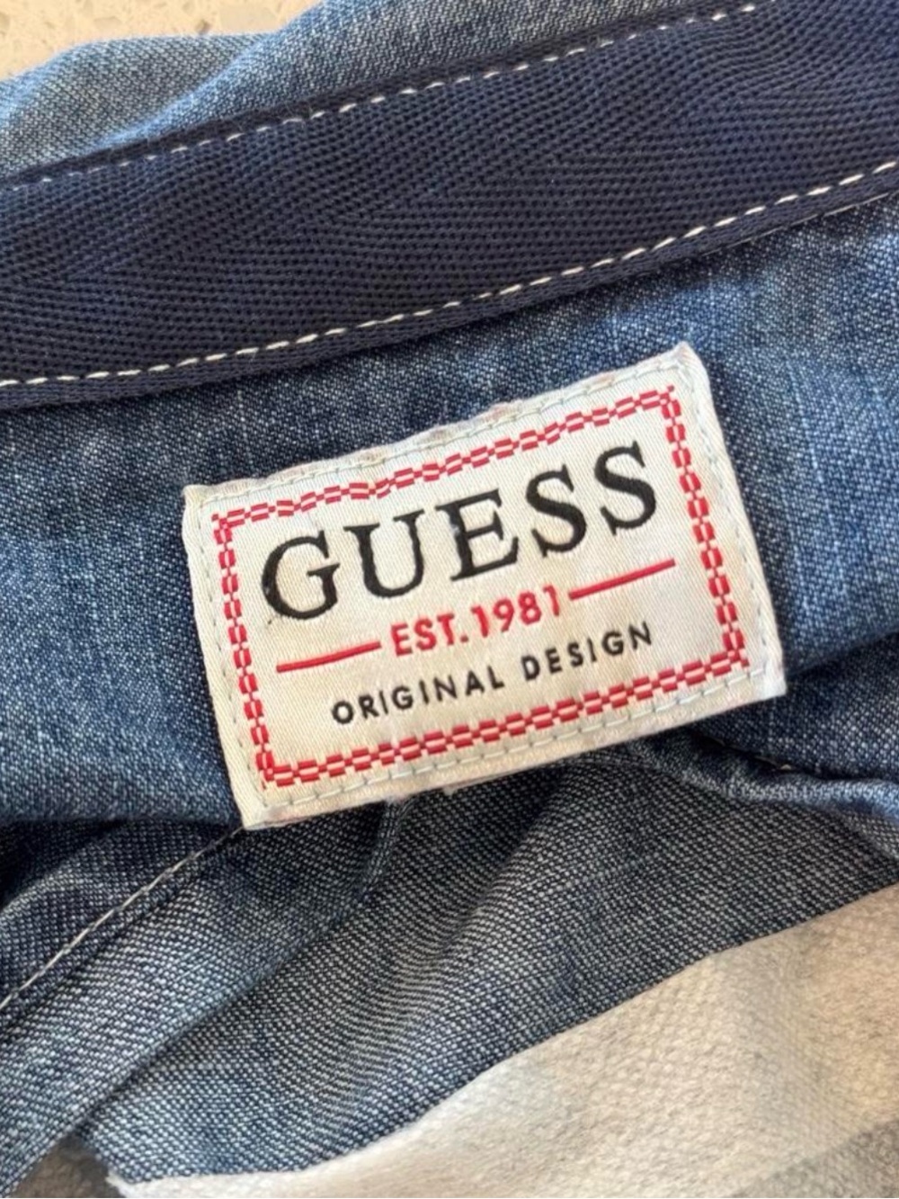 Guess Denim Embroidered Button up - Picture 6 of 6